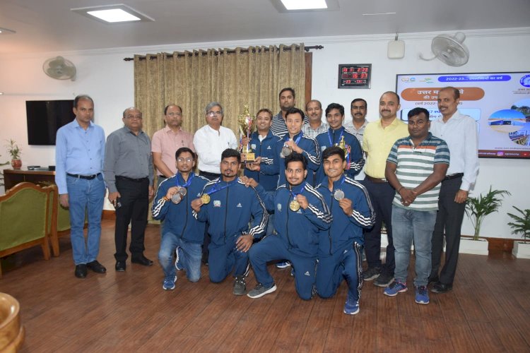 52वीं अखिल भारतीय अंतर रेलवे जिम्नास्टिक चैंपियनशिप के उत्तर मध्य रेलवे के खिलाड़ियों का सम्मान